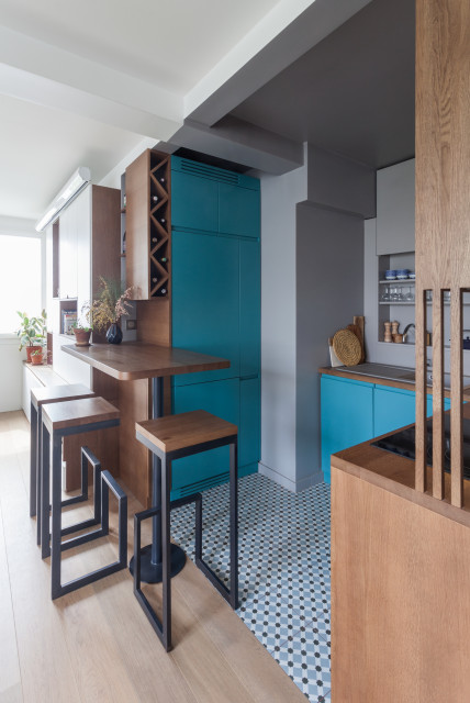 APPARTEMENT SANS CLOISONS (ou presque) contemporary-kitchen