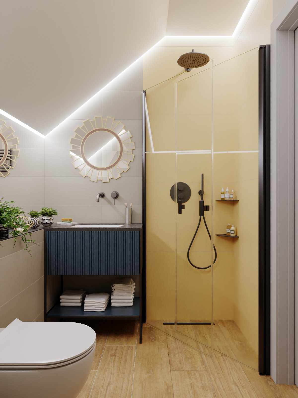 Дизайн-проект санузла с душевой