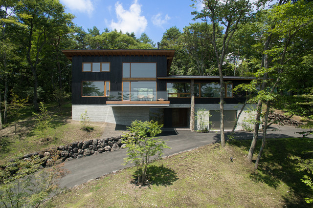 HJ山荘 trendy-hus-og-facade