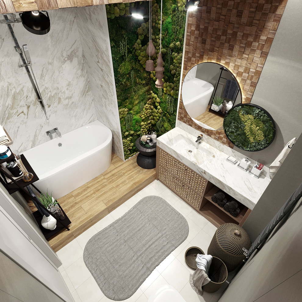 Трехкомнатная квартира в эко стиле на Приморском проспекте