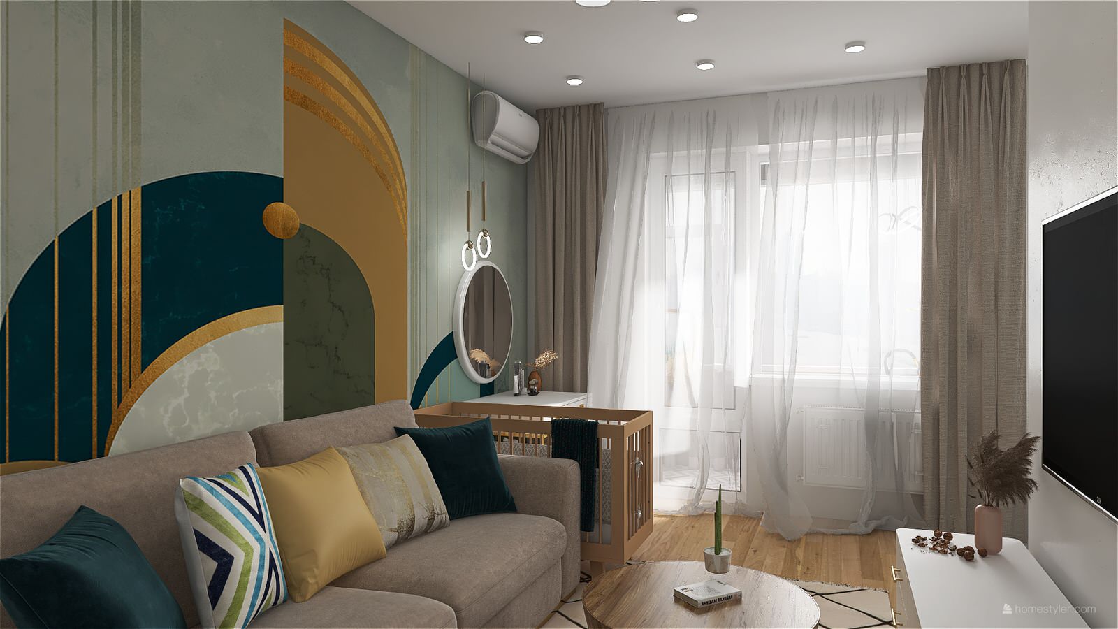 Функциональная однокомнатная квартира-студия