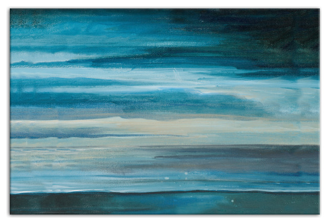Sea Blue Sky Abstract" Canvas Wall Art, 48"x32" - Beach Style - Prints And  Posters - by Designs Direct | Houzz