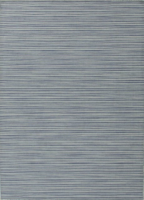 Solid/Striped Coastal Living Dhurries 5'x8' Rectangle Orchid Blue-Orchid Blue Ar