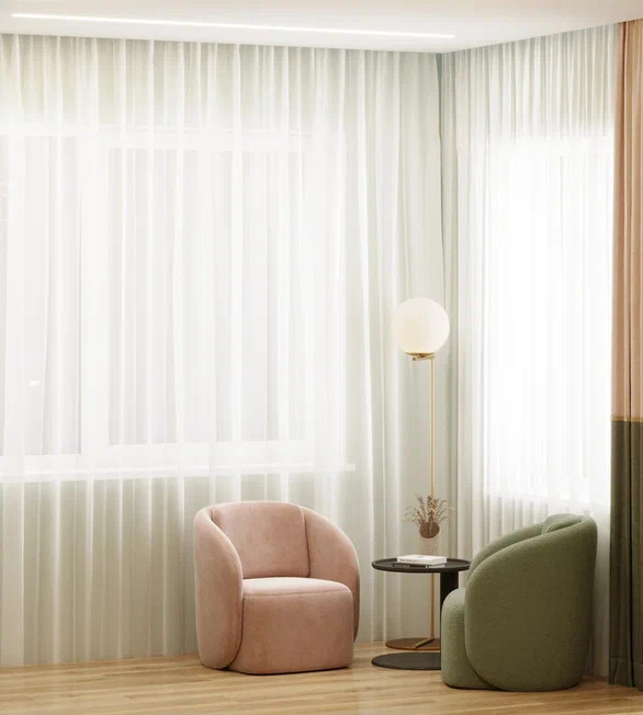 Яркий дизайн квартиры для пары в возрасте с элементами классики