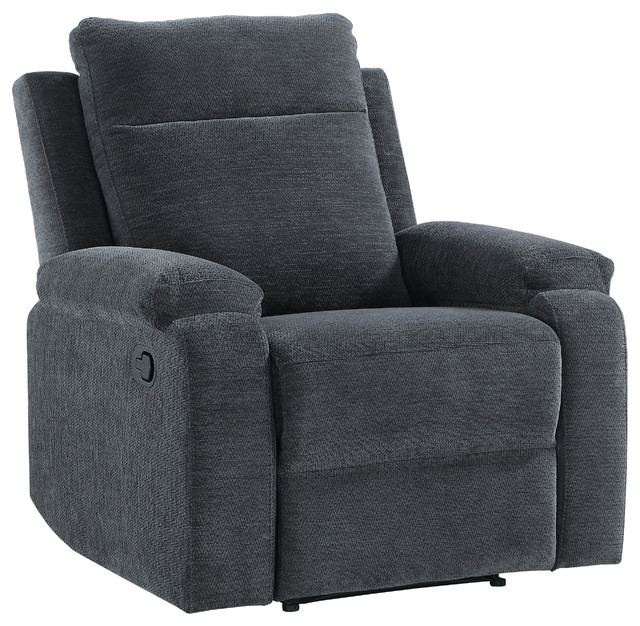 Acme Elijah Recliner With Slate Blue Chenille Finish 55112 Acme Elijah Recliner With Slate Blue