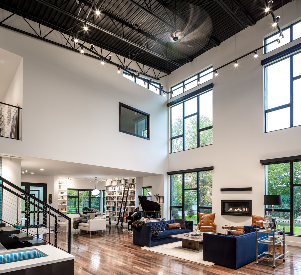 Modern New Home - Ground Up - Contemporary - Family Room - Minneapolis ...