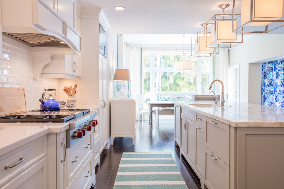 Transitional kitchen photo in Miami