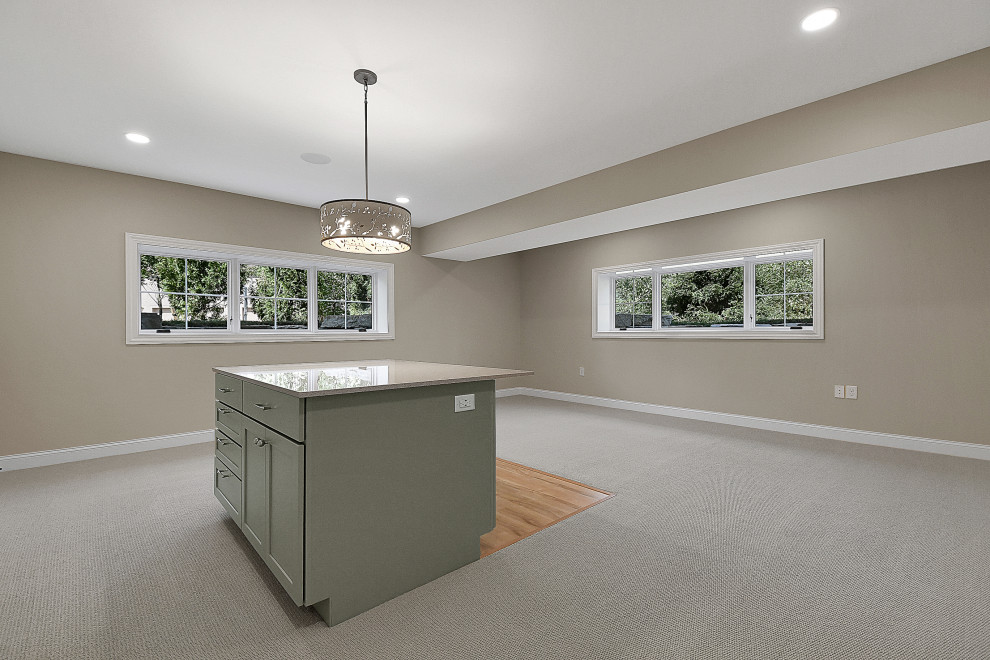 Basement - transitional basement idea in Columbus