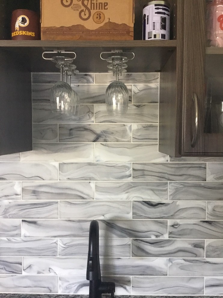 Example of a transitional kitchen design in Raleigh