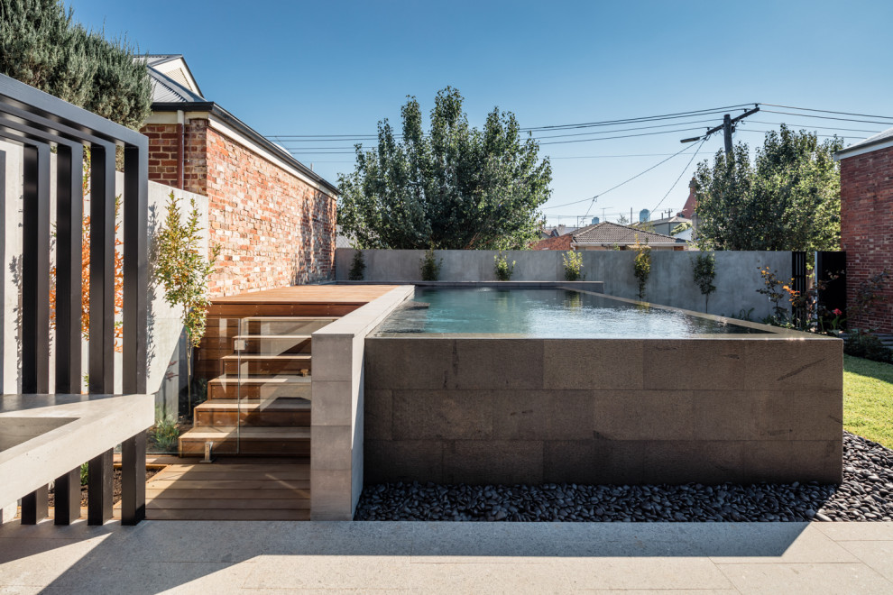 Design ideas for a contemporary swimming pool in Melbourne.