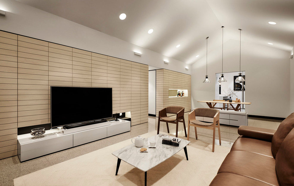 Modern living room in Singapore.