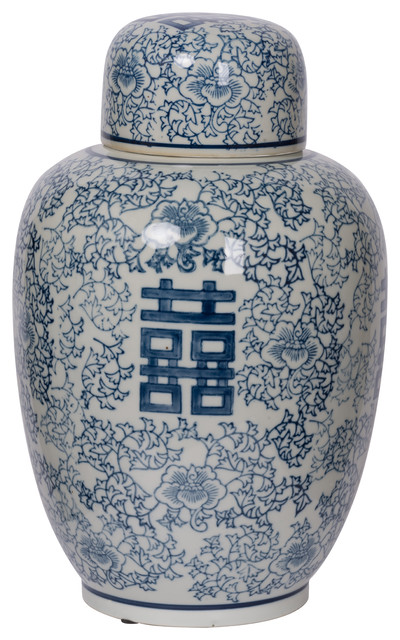 Blue White Ceramic Jar