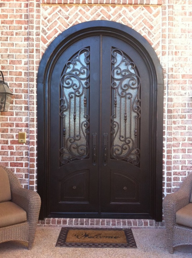 Iron Doors &amp; Double Doors Transitional Entry Atlanta