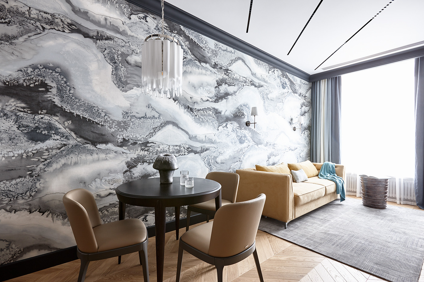 Дизайн двухкомнатной квартиры в ЖК Резиденции Архитекторов