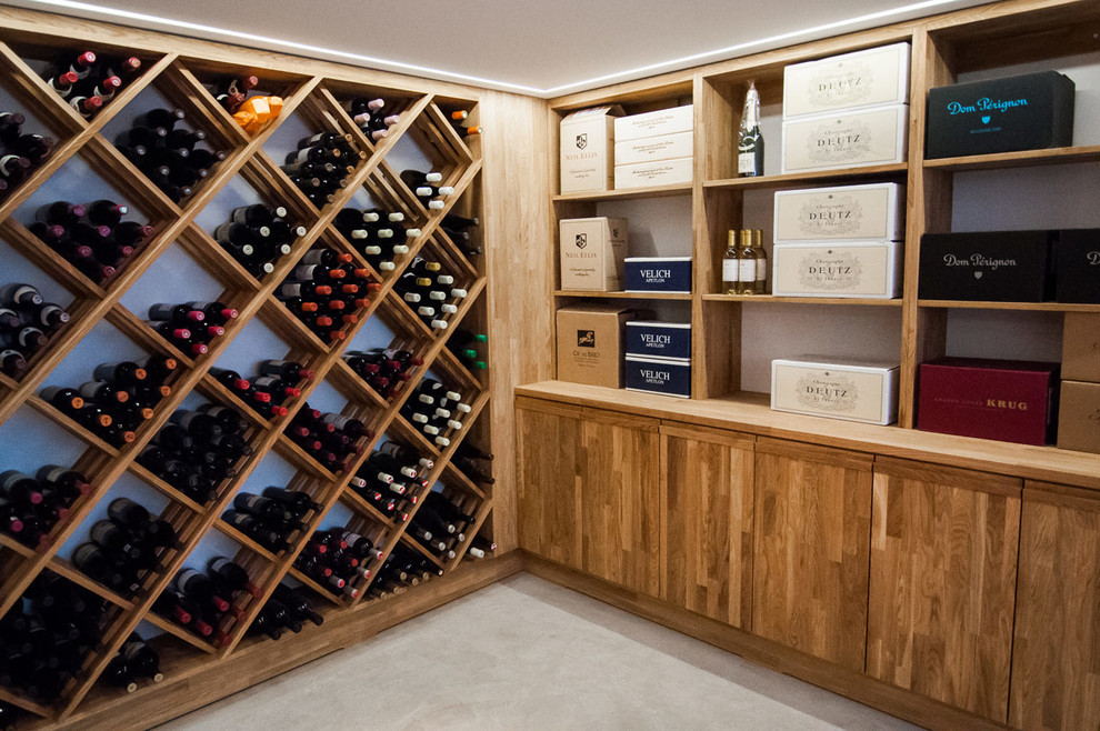 Photo of a modern wine cellar in Malmo.