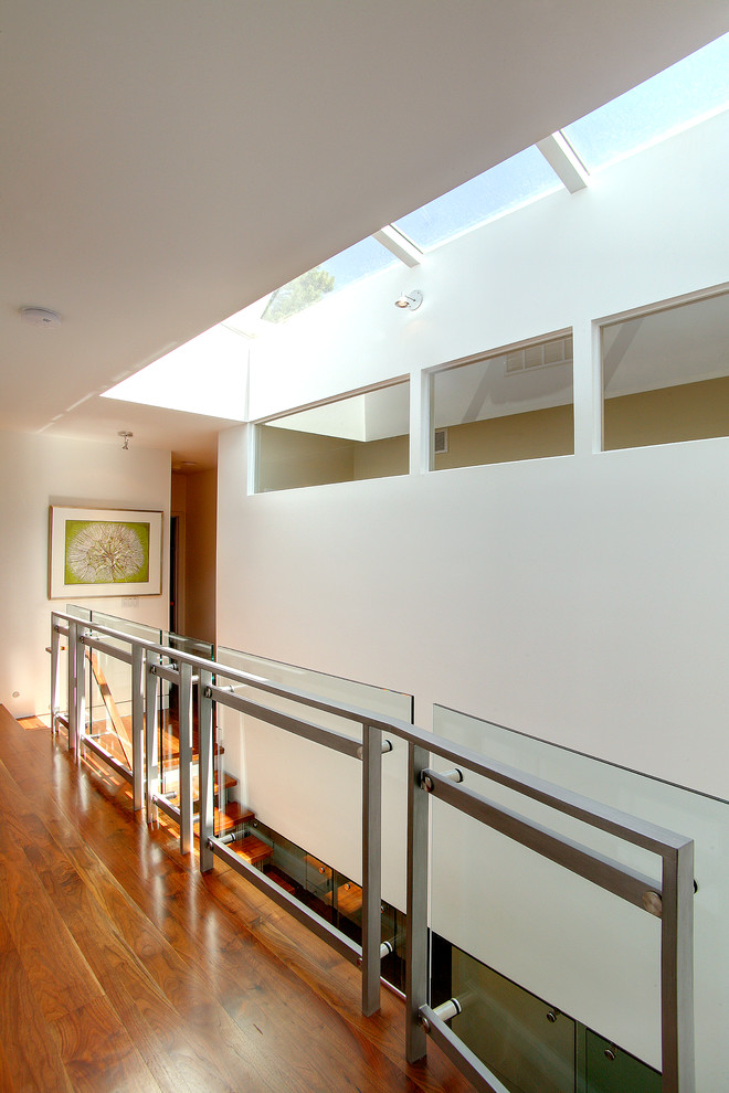 This is an example of a modern hallway in Denver.