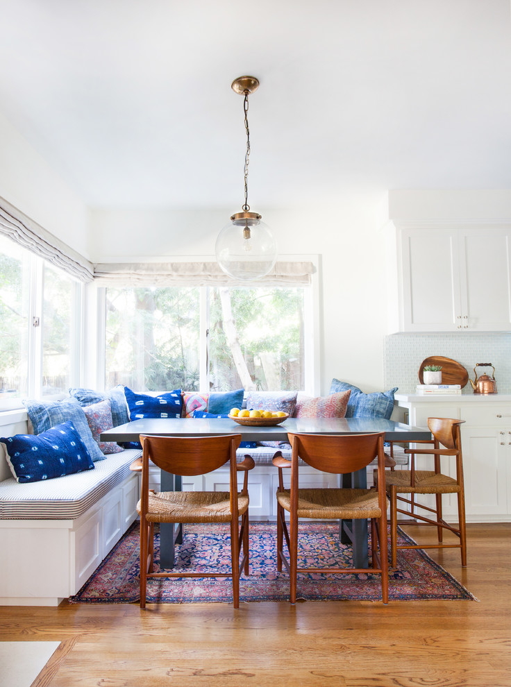 Eclectic kitchen/dining combo in Los Angeles.