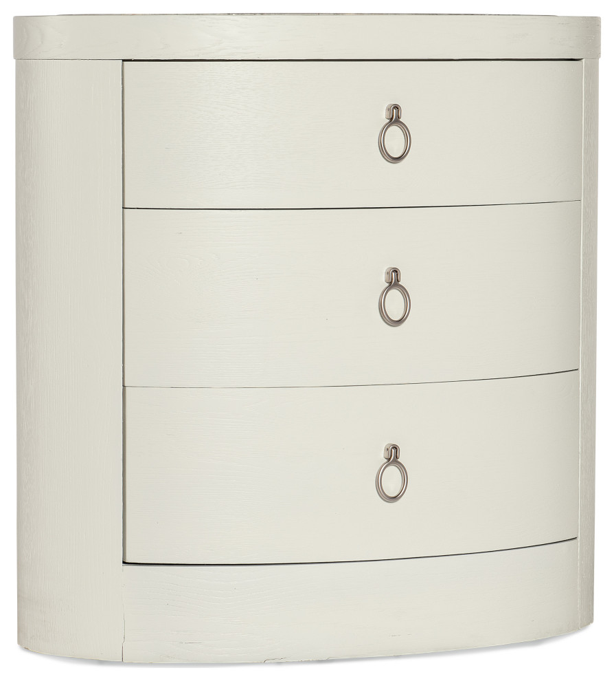 Serenity Wavecrest Oval Nightstand Transitional Nightstands And