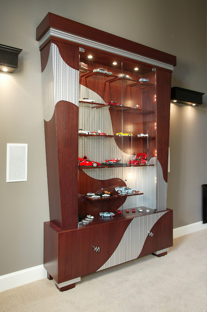 Display Cabinet Modern Home Theatre Seattle By Sarah Ames