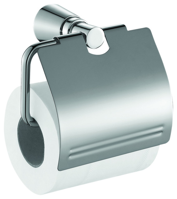 Me Tonda Toilet Paper Holder With Lid Cover Polished Chrome Me Tonda Toilet Paper Holder With Lid Cover Polished Chrome