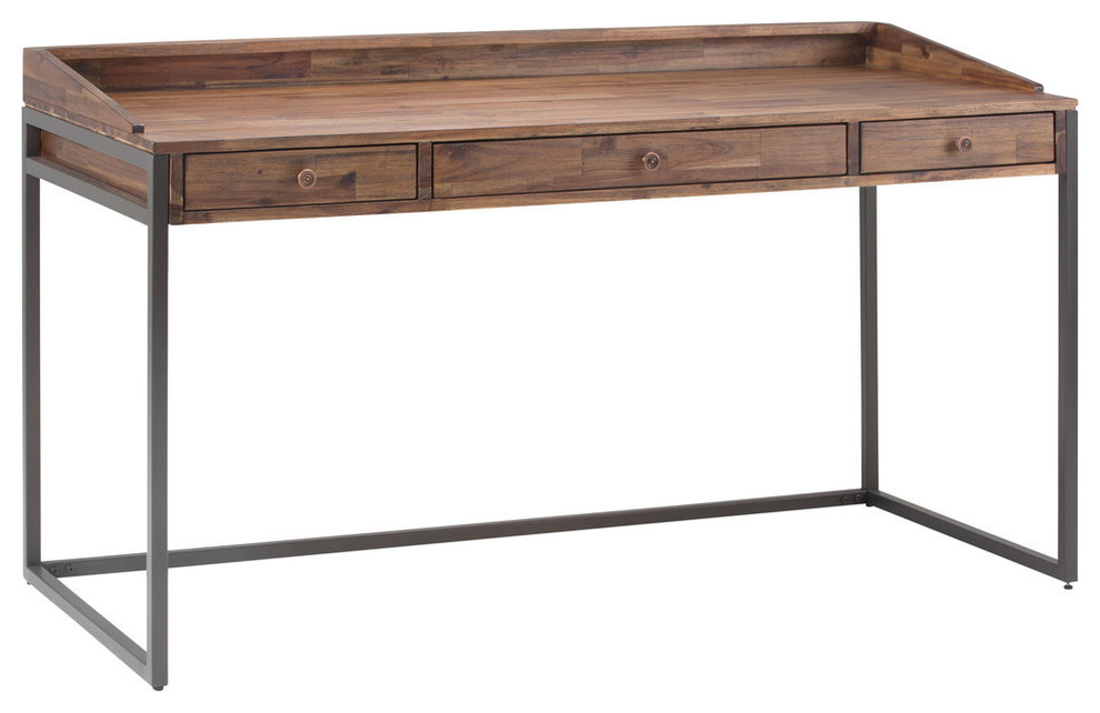 Simpli Home Ralston Computer Desk Rustic Natural Aged Brown