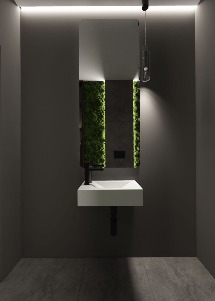 Дизайн-проекта санузла /  село Малые Кабалы, республика Татарстан