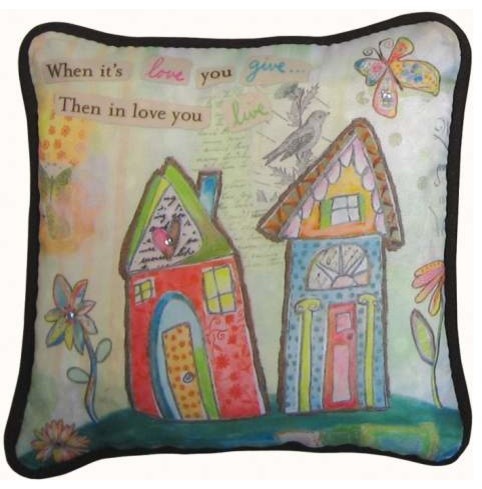 5 x 5 Inch "In Love You Live" Paperweight Collectible Pillow