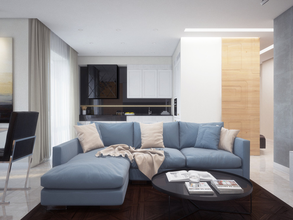 Интерьер квартиры в современном стиле с нотами ар-деко. ЖК Мегаполис. Минск