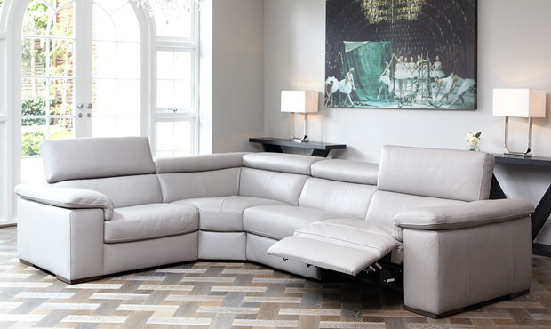 Italian Leather Fabio Cinema Sofa New