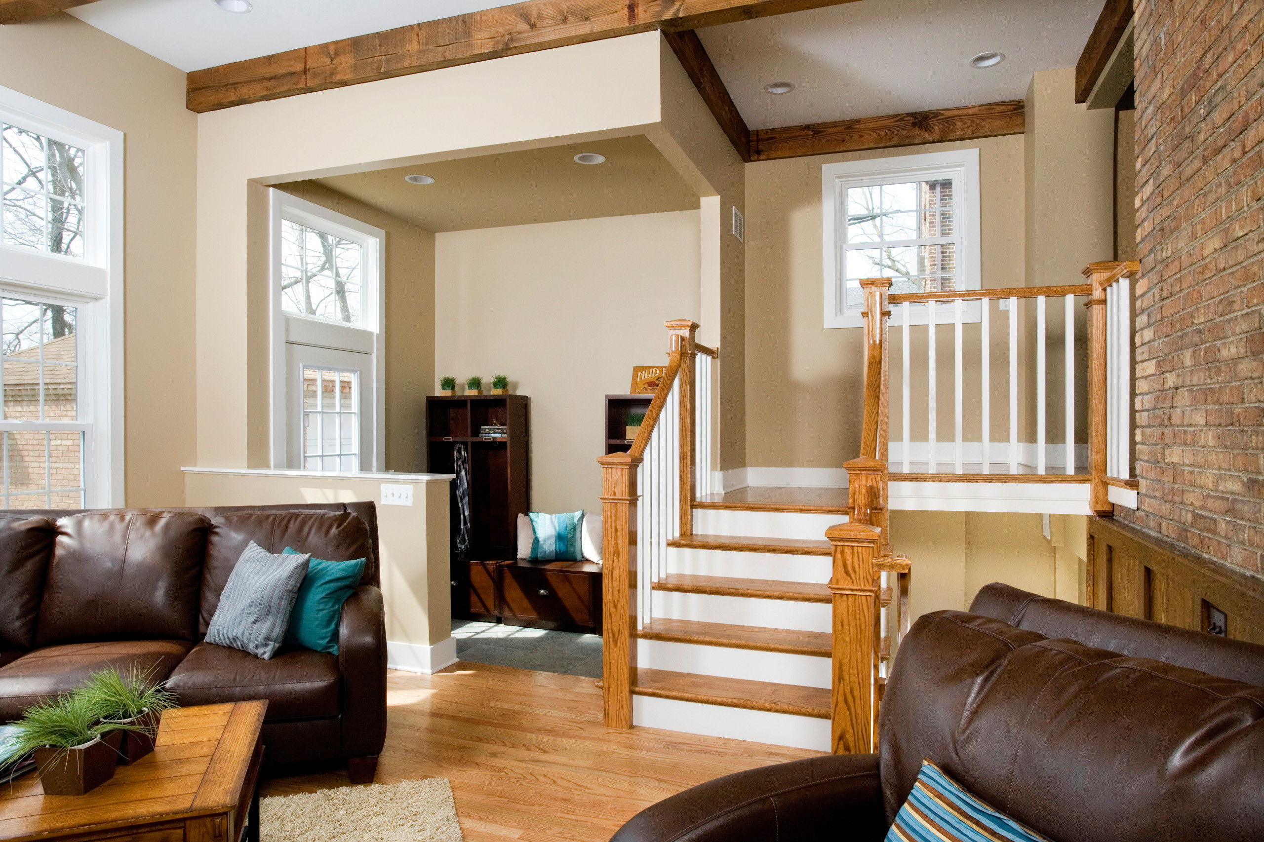 Staircase & Mudroom off of Great Room