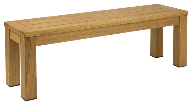 Martinique Solid Wood Outdoor Bench, Oiled