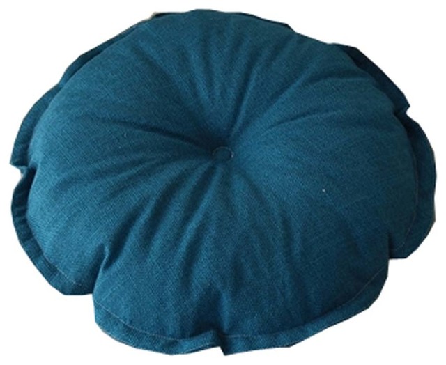 Flower Floor Pillow Seating Cushion For A Reading Nook Bed Room Watching Tv Blue Contemporary Seat Cushions By Blancho Bedding