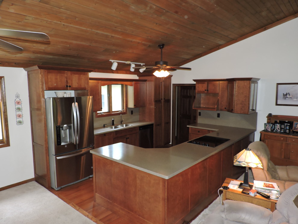 Inspiration for a rustic kitchen remodel in Charlotte