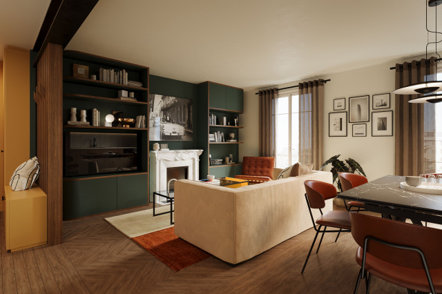 Projet Ferdinand modern-vardagsrum