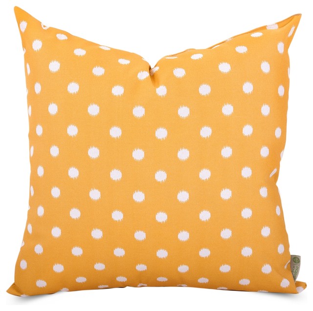 Citrus Ikat Dot Extra Large Pillow 24x24 Contemporary Outdoor