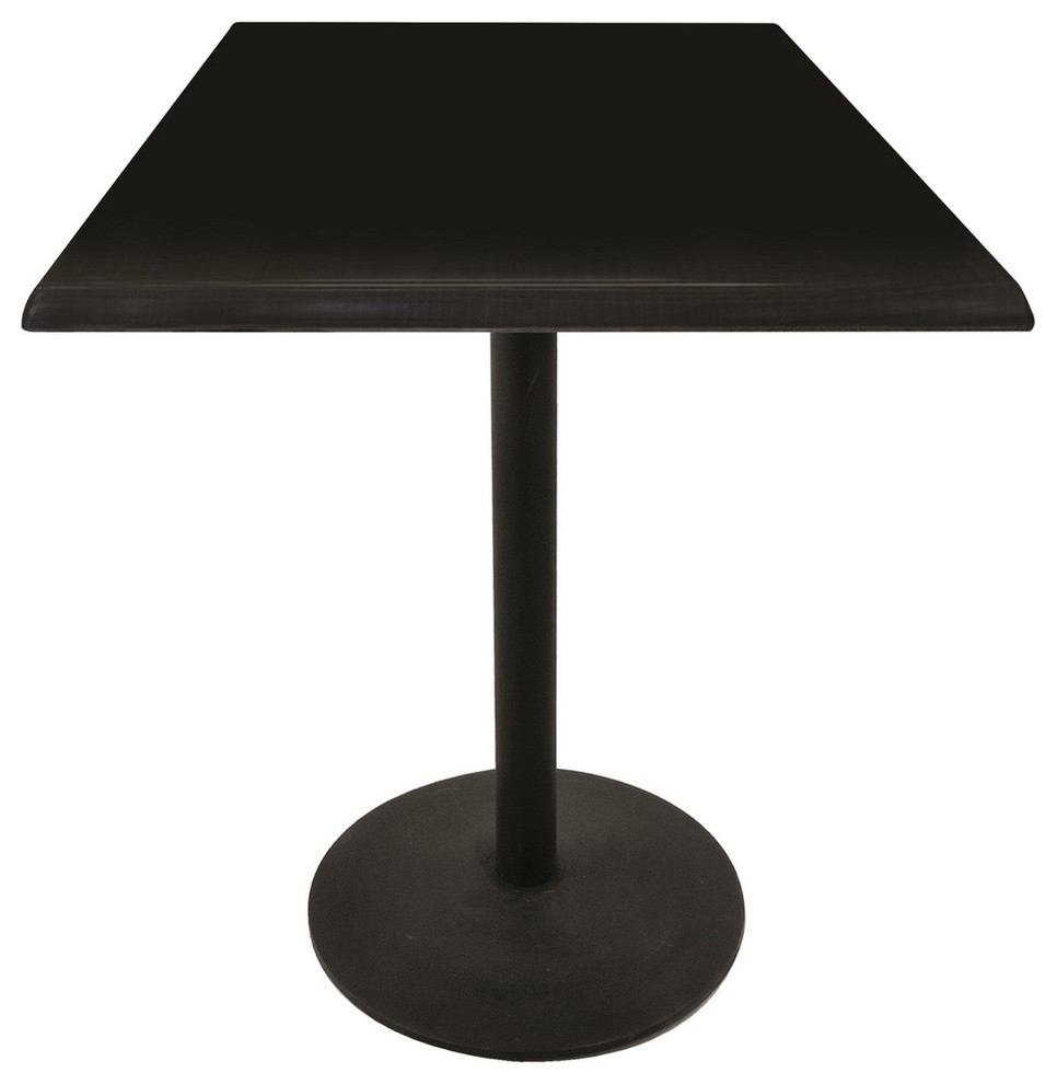 Od214, 42 Black Wrinkle Indoor/Outdoor Table With Black Top