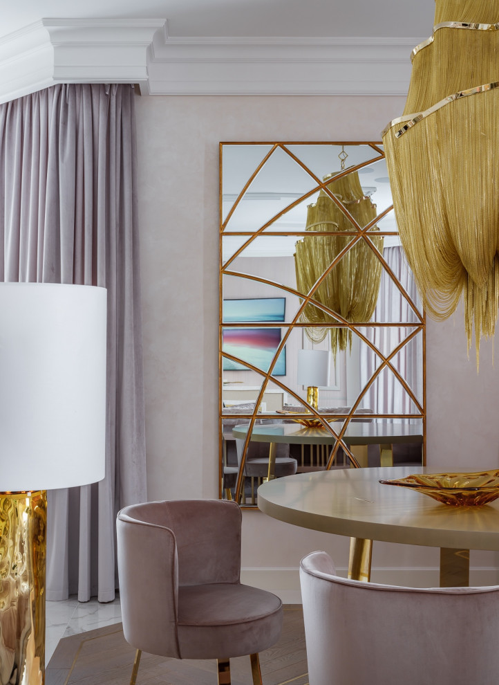 Люкс интерьер столовой в Квартире 160 кв. м. в стиле Неоклассика