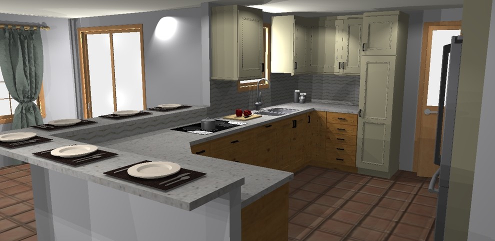 Inspiration for a transitional kitchen remodel in Houston