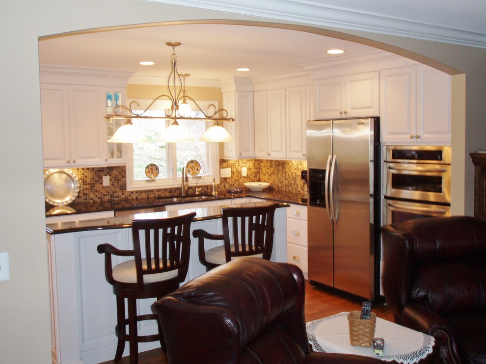 Example of a transitional kitchen design in Minneapolis