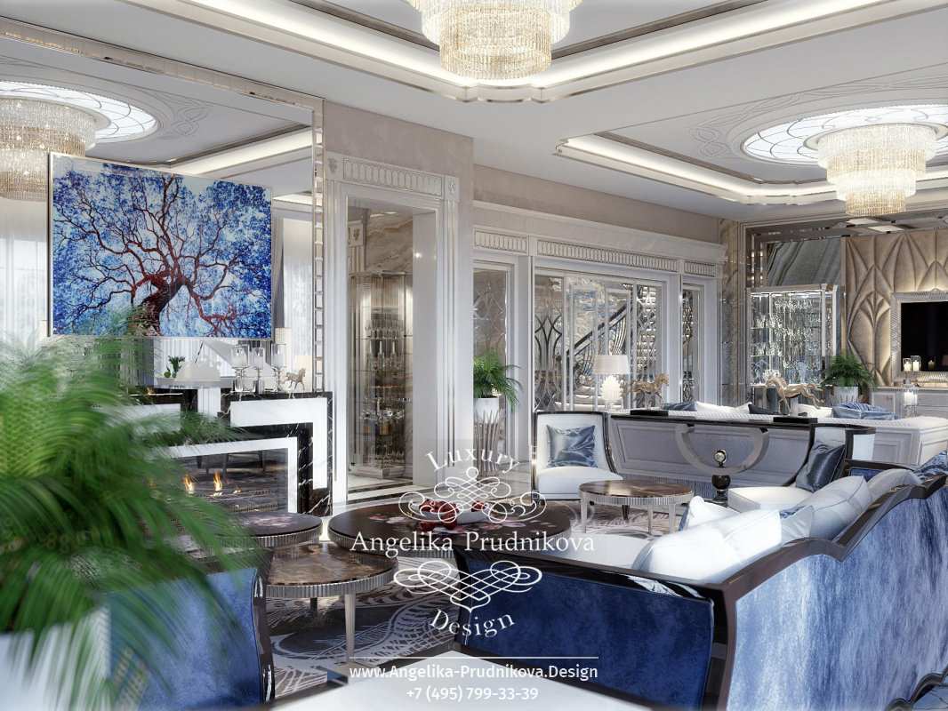 Дизайн-проект интерьера загородного дома в КП Сады Майендорф