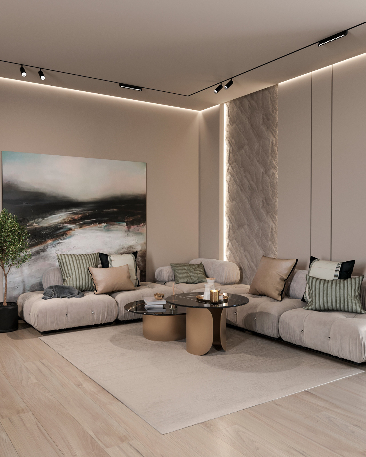 Кухня гостиная в коттедже