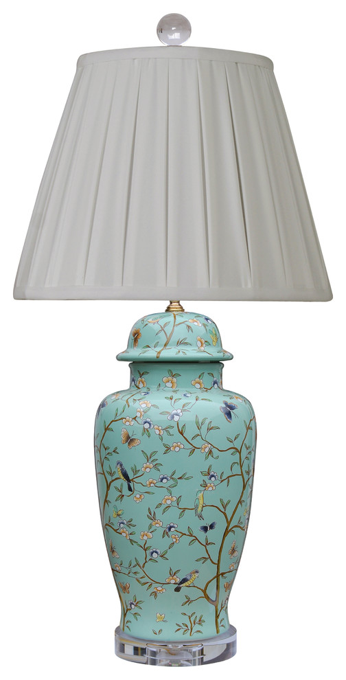 Porcelain Temple Jar Lamp Traditional Table Lamps by East