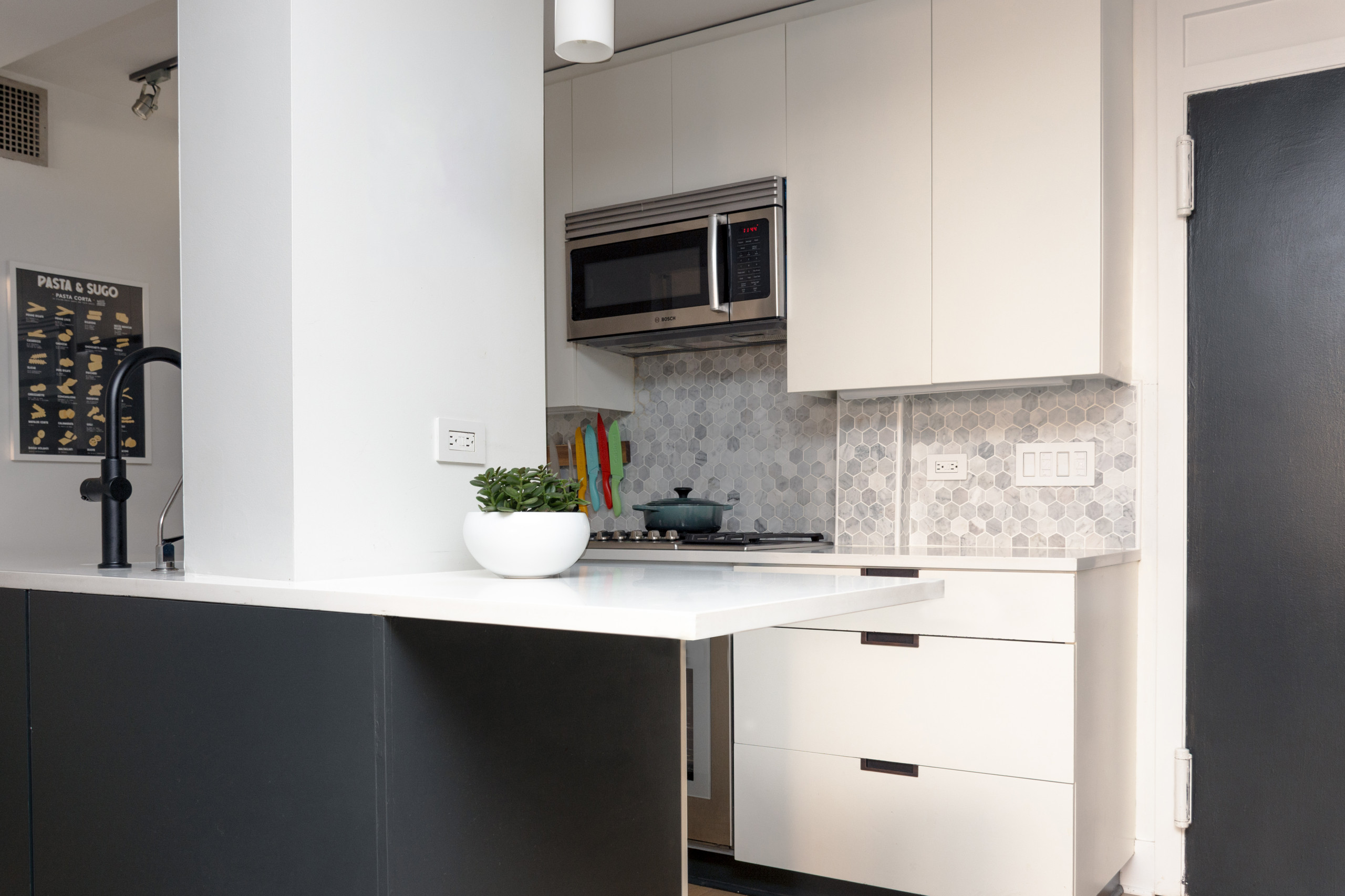 Budget-friendly renovation of a two-bedroom apartment on the Upper East Side of New York, for a young family with children.