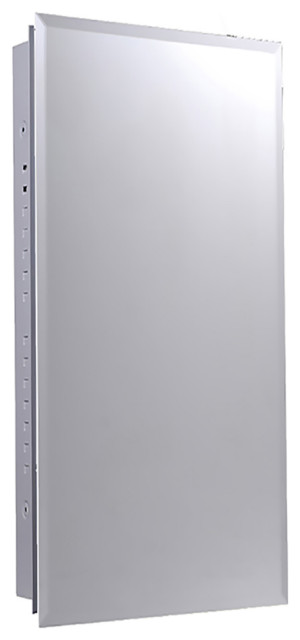 Euroline Medicine Cabinet, 18"x42", Beveled Edge, Flush Mounted