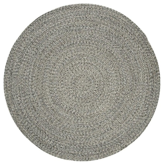 Safavieh Braided Brd256a Area Rug Ivory Steel Gray 6 X6 Round