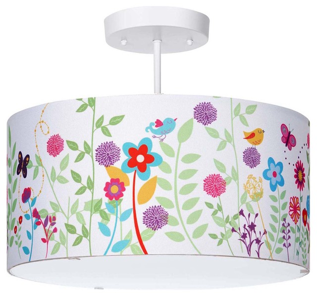 Flowers And Birdies Light Fixture 3 Lights Contemporary Kids Ceiling Lighting By Firefly Houzz - Nursery Ceiling Lightshade Flowers And Birdies Light Fixture 3 Lights Contemporary Kids Ceiling Lighting By Firefly Houzz - Nursery Ceiling Lightshade