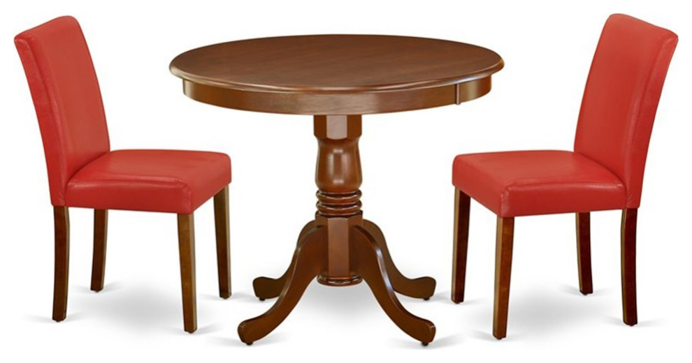 Atlin Designs 3piece Wood Table Set in Mahogany Contemporary