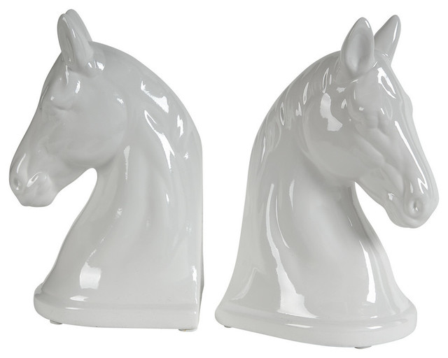 white porcelain horse statue