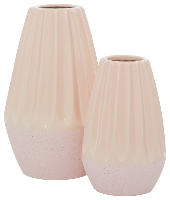 Contemporary Pink Ceramic Vase 32760 Contemporary Vases by