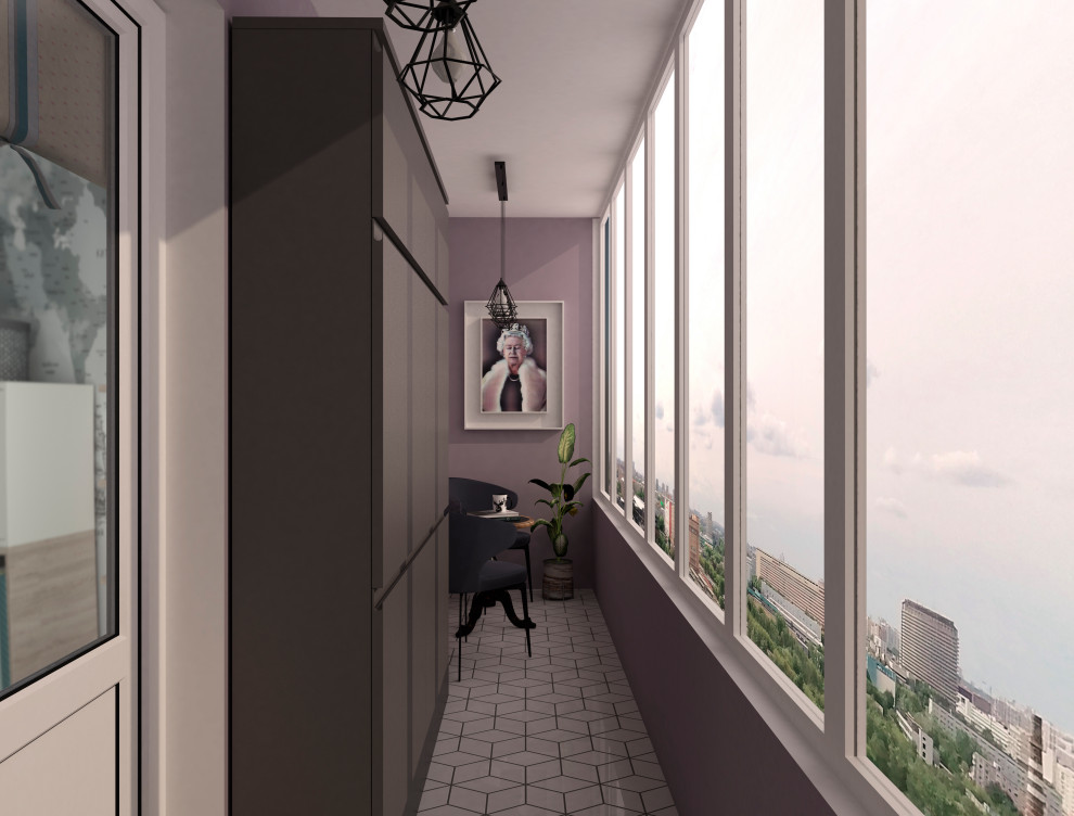 Сложное зонирование: спальня+кабинет+коридор. Обновление лоджии и детской.